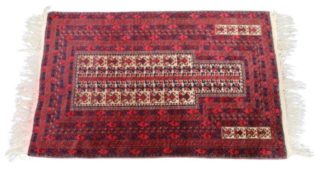 Appraisal: Hand-tied Afghan Belouchi rug approx ' l ' w Provenance