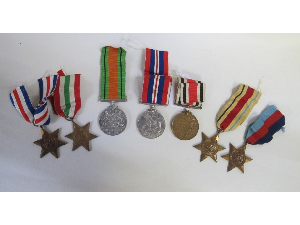 Appraisal: Group of five WWII war medals and stars and a