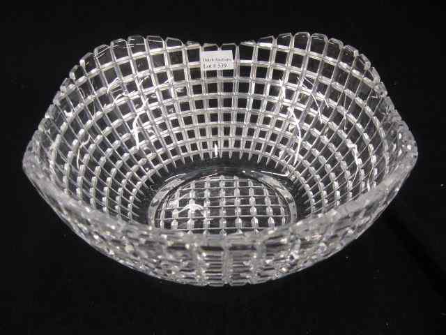 Appraisal: Cut Glass Bowl overall block pattern wave edge brilliant period