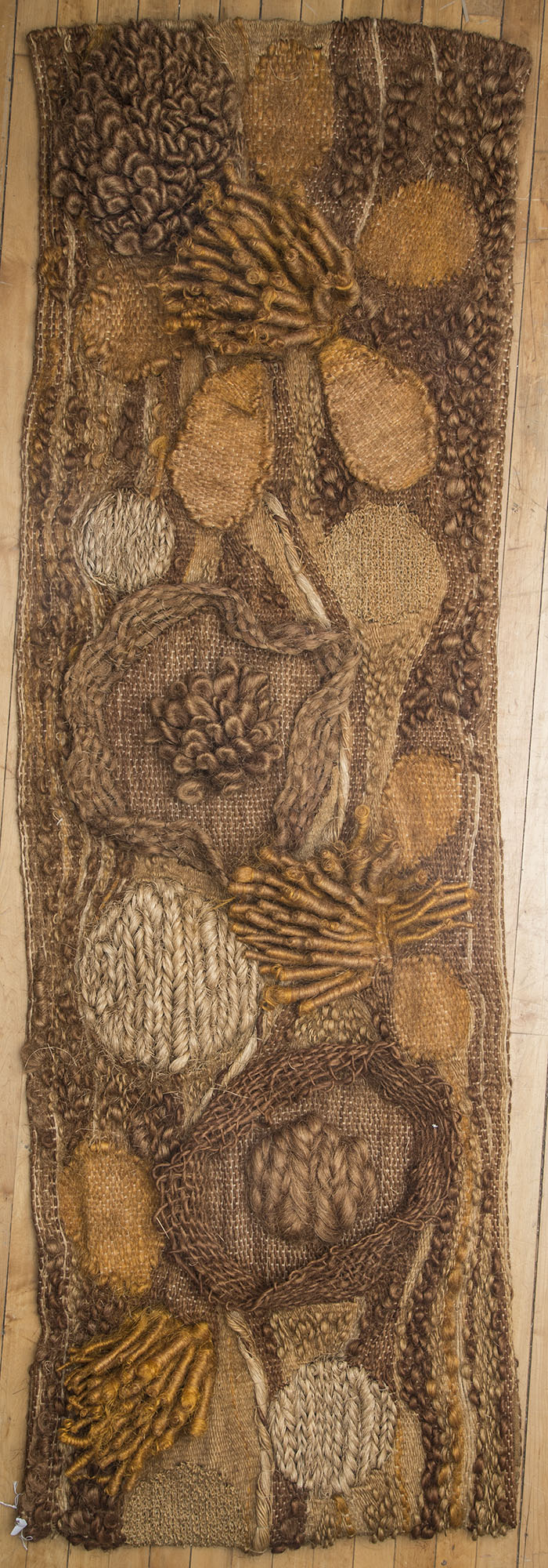 Appraisal: Willemijn Van Makkelenberg Untitled Wall Hanging Dutch Mixed woven hemp