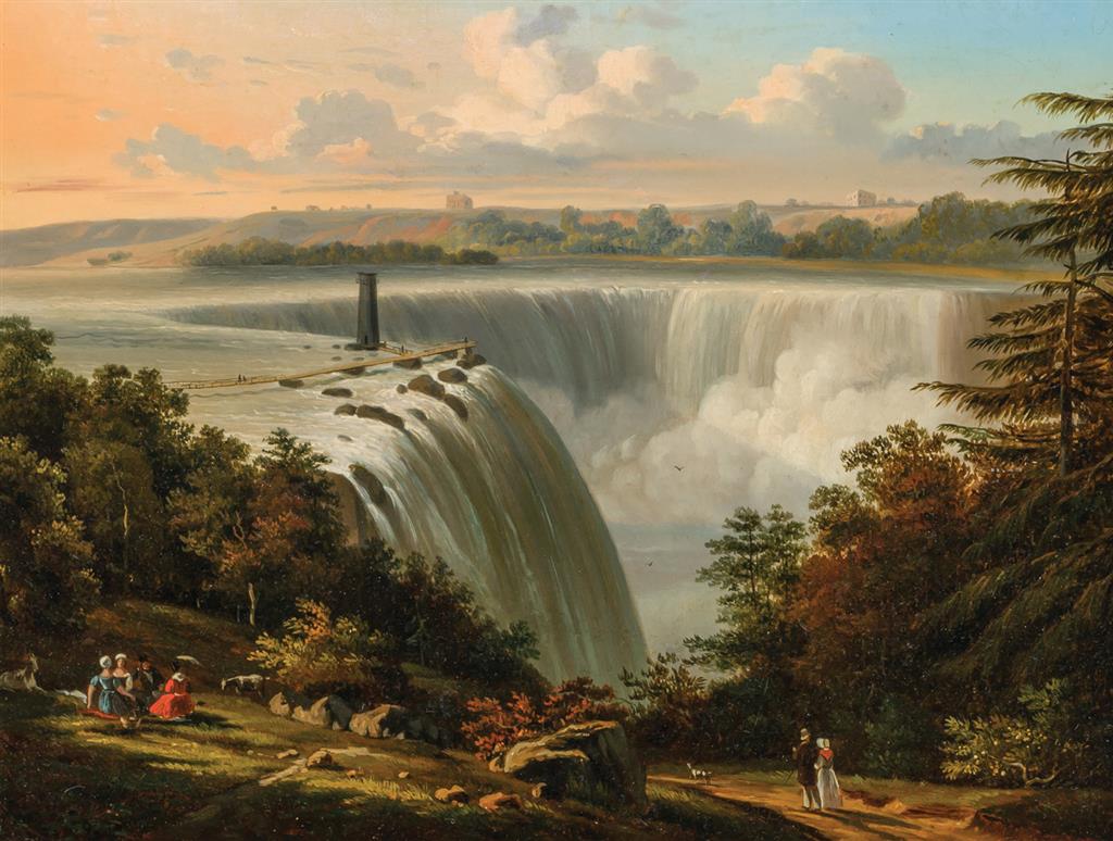 Appraisal: VICTOR DE GRAILLY French - Picnic at Niagara Falls oil