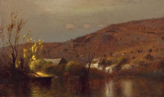 Appraisal: MURPHY JOHN FRANCIS American - Landscape with Boat and House