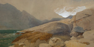 Appraisal: Edward Duncan RWS - - Loch Scavair pencil and watercolour