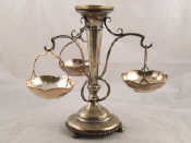 Appraisal: A silver epergne with three baskets Chester ht cm g