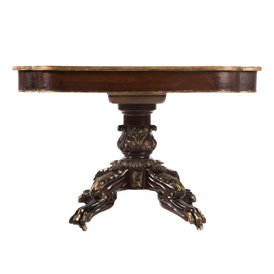 Appraisal: American Classical mahogany center table New York circa double ellpitical