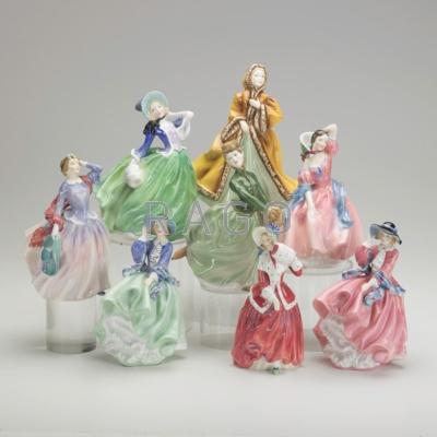 Appraisal: ROYAL DOULTON Eight figurines th c Top of the Hill