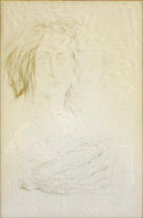 Appraisal: PAVEL TCHELITCHEW - PORTRAIT SKETCH Silverpoint drawing x in signed