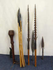 Appraisal: A quantity of African probably Congolese spear fishing and other