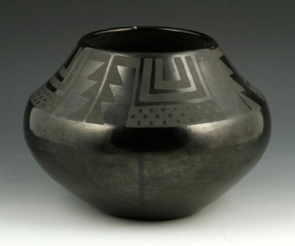 Appraisal: - Martinez Blackware Vessel Maria Martinez Tewa Native American blackware