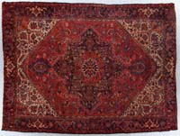 Appraisal: HERIZ ROOM SIZE ORIENTAL RUG Mid th Century Center medallion