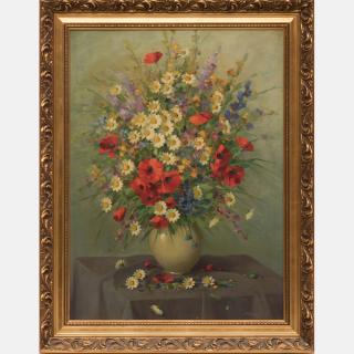 Appraisal: Sandor Nandory th Century Floral Still Life Oil on canvas