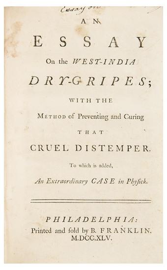 Appraisal: FRANKLIN Benjamin printer - Thomas CADWALADER An Essay on the