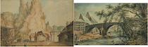 Appraisal: Another Pair of Sketchbook Landscape Watercolors Artist Unknown Continental School