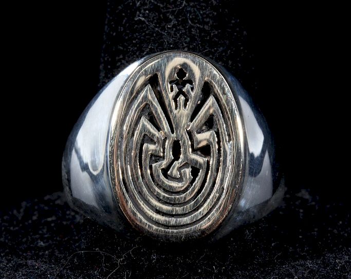 Appraisal: The Maze of Life Sterling silver and K Gold Ring