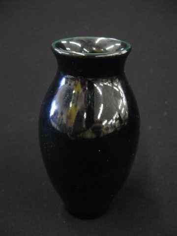 Appraisal: Rookwood Pottery Vase gloss black shape -F '' tall fine