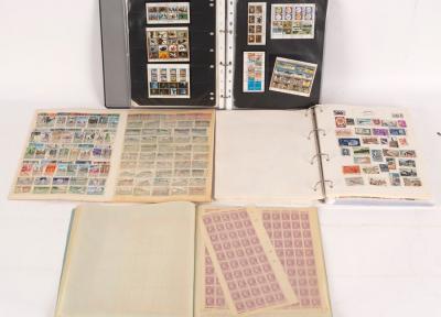 Appraisal: Two loose leaf folders of approximately stamps and an album