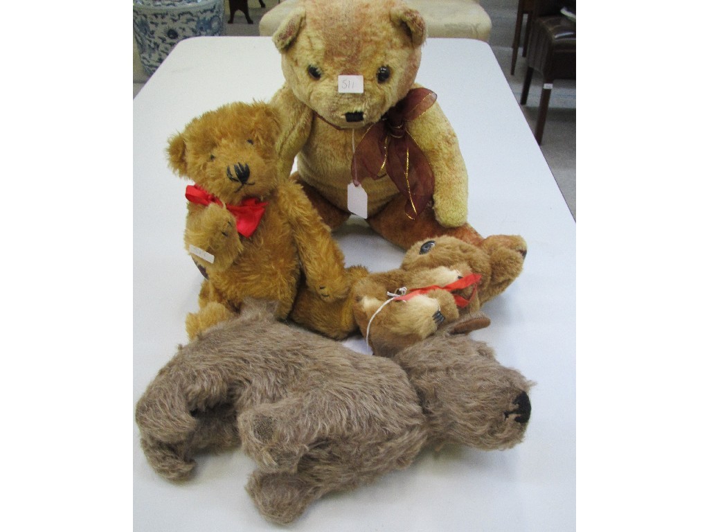 Appraisal: Lot comprising two teddy bears a koala and a dog