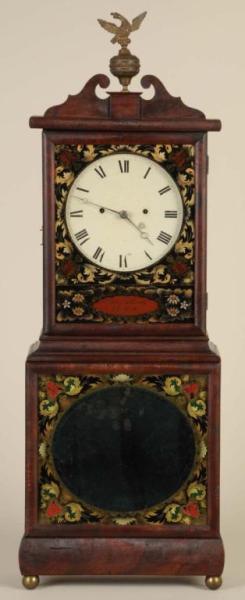 Appraisal: Massachusetts Shelf Clock by Aaron Willard Description Circa Mahogany case