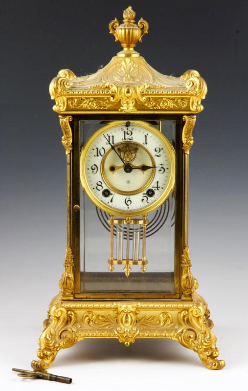 Appraisal: - th C Ansonia Mantle Clock th century Ansonia mantle