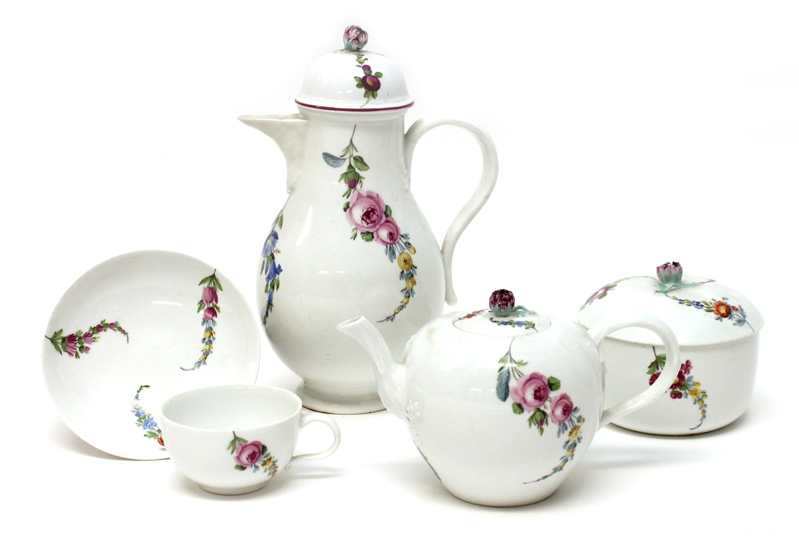 Appraisal: A Meissen Marcolini period porcelain part tea service decorated with