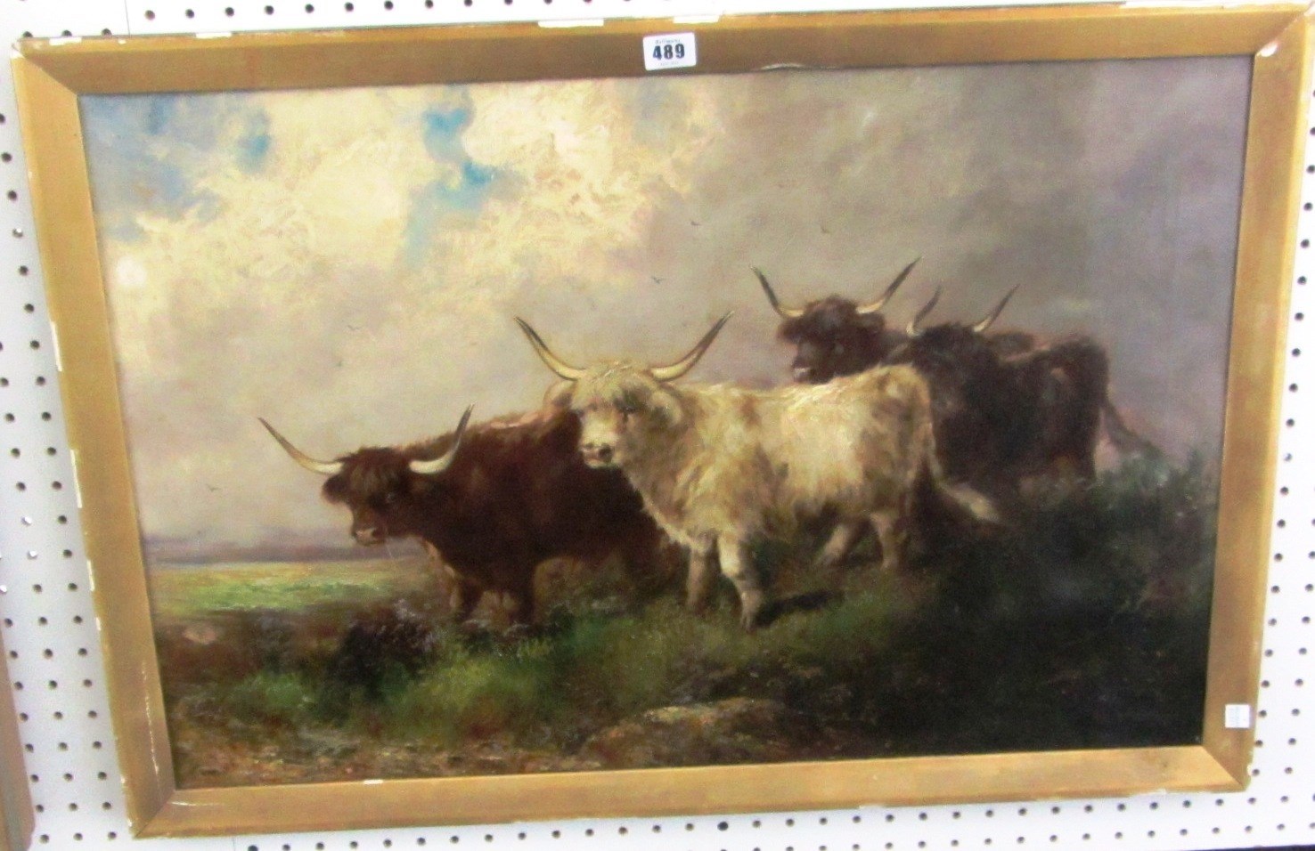 Appraisal: William Watson - Highland cattle oil on canvas signed and