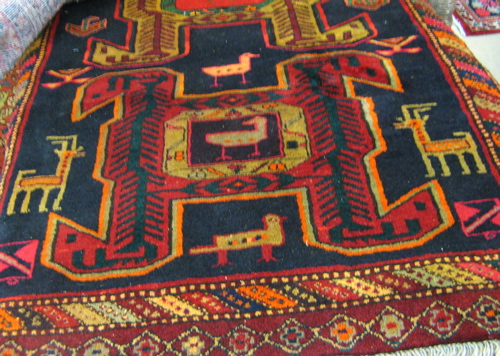 Appraisal: PERSIAN ARDEBIL AREA RUG Ardebil province northwestern Iran the dark