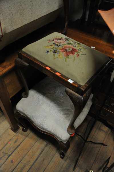 Appraisal: TWO VICTORIAN FOOT STOOLS