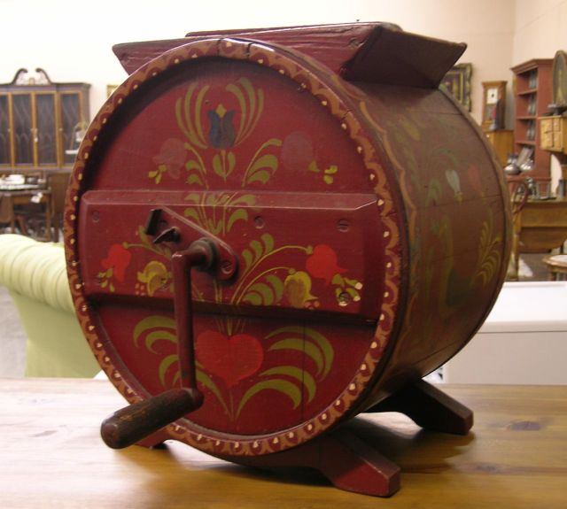 Appraisal: Dutch Tole-painted antique meal grinder for decorative purposes