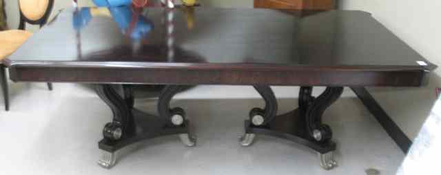 Appraisal: NEOCLASSICAL STYLE DINING TABLE AND CHAIR SET Swain Furniture Co