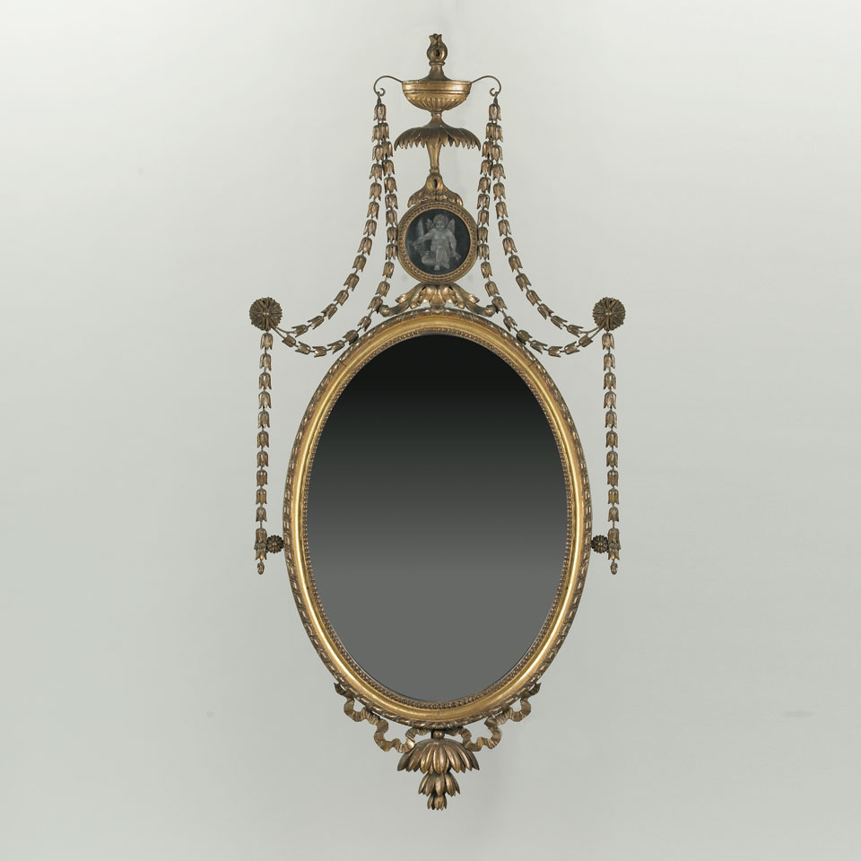 Appraisal: Pair of Giltwood Framed Wall Mirrors in the George III