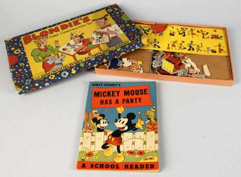 Appraisal: Lot of Mickey Mouse Blondie Character Items Description American Circa