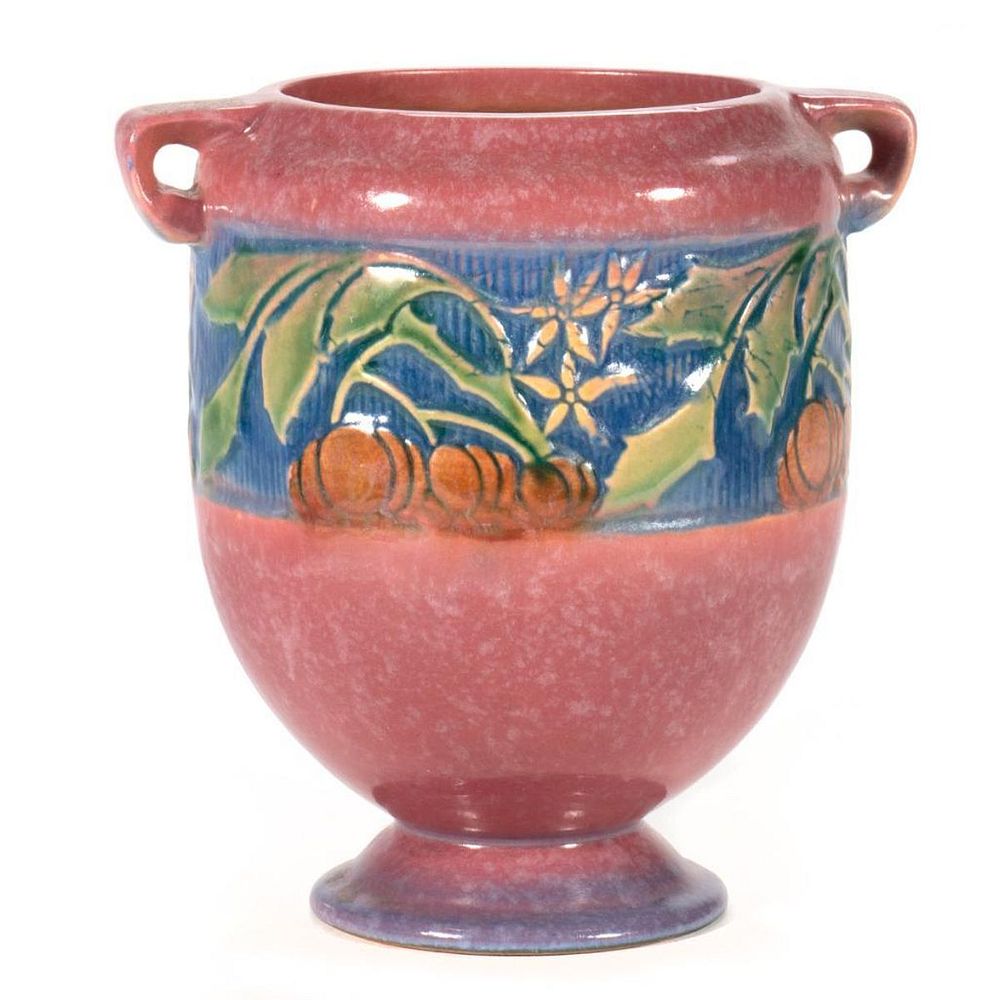 Appraisal: Roseville Baneda Vase Decorated with berries and leaves Unmarked base