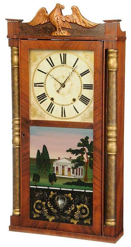 Appraisal: Southern Labeled Mantle Clock th century printed label reads patent