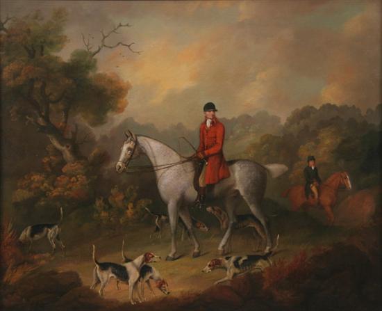 Appraisal: HENRY BERNARD CHALON English - HUNTSMAN ON A GREY HUNTER