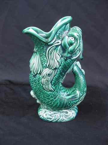 Appraisal: Wedgwood Majolica Figural Fish Pitcher '' tall excellent