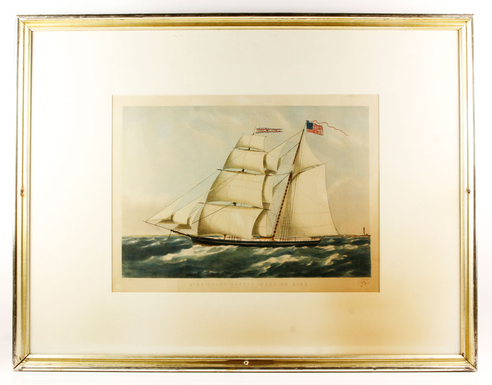 Appraisal: - Bufford Missionary Packet Morning Star Lithograph J H Bufford