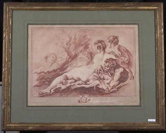 Appraisal: DEMARTEAU GILLES L ttich - Paris Reclining nude before a