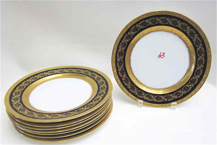 Appraisal: SET OF ROSENTHAL FINE CHINA DINNER PLATES pattern with cobalt