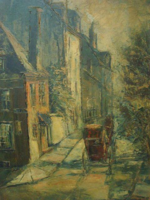 Appraisal: SOBOSSEK Stanley O C City Street with Carriage Signed lower