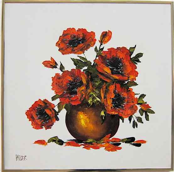 Appraisal: PATSEE PARKER OIL ON CANVAS Oregon th Century Poppies a