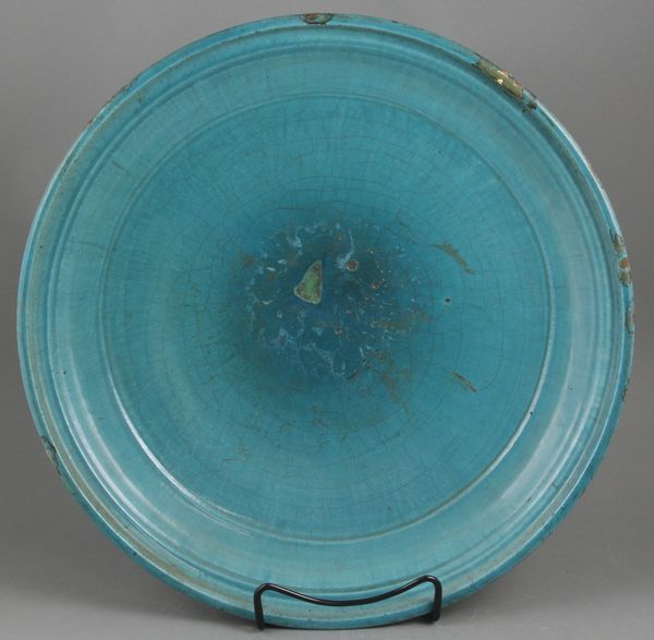 Appraisal: th th Century Persian blue glazed open bowl dia Minor