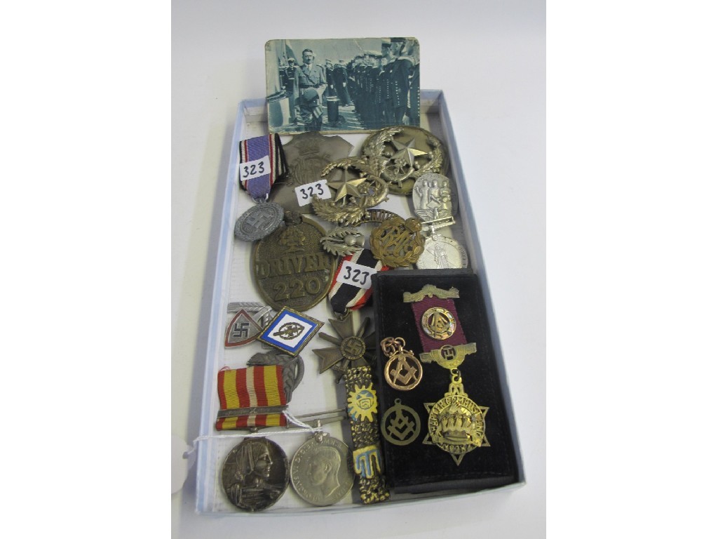 Appraisal: Lot comprising German military medals British military and Masonic medals