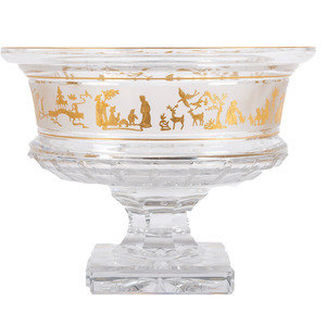 Appraisal: A Val St Lambert Crystal and Gilt Centerpiece Bowl th