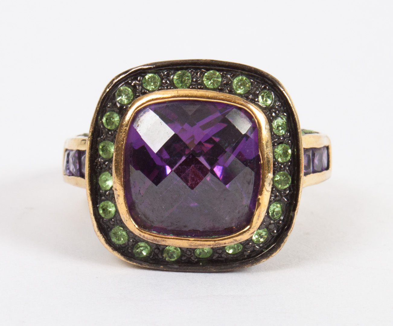 Appraisal: Lady's gold-filled amethyst green stone ring size