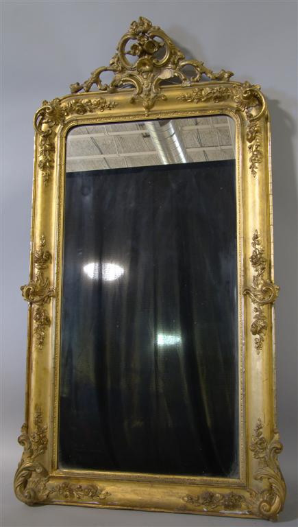 Appraisal: LARGE VICTORIAN GILT MIRROR h w d in