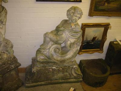 Appraisal: A COMPOSITION STONE ALLEGORICAL FIGURE SPRING to match previous lot