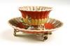 Appraisal: TEA BOWL AND SAUCER - Early Qianlong period iron-red and