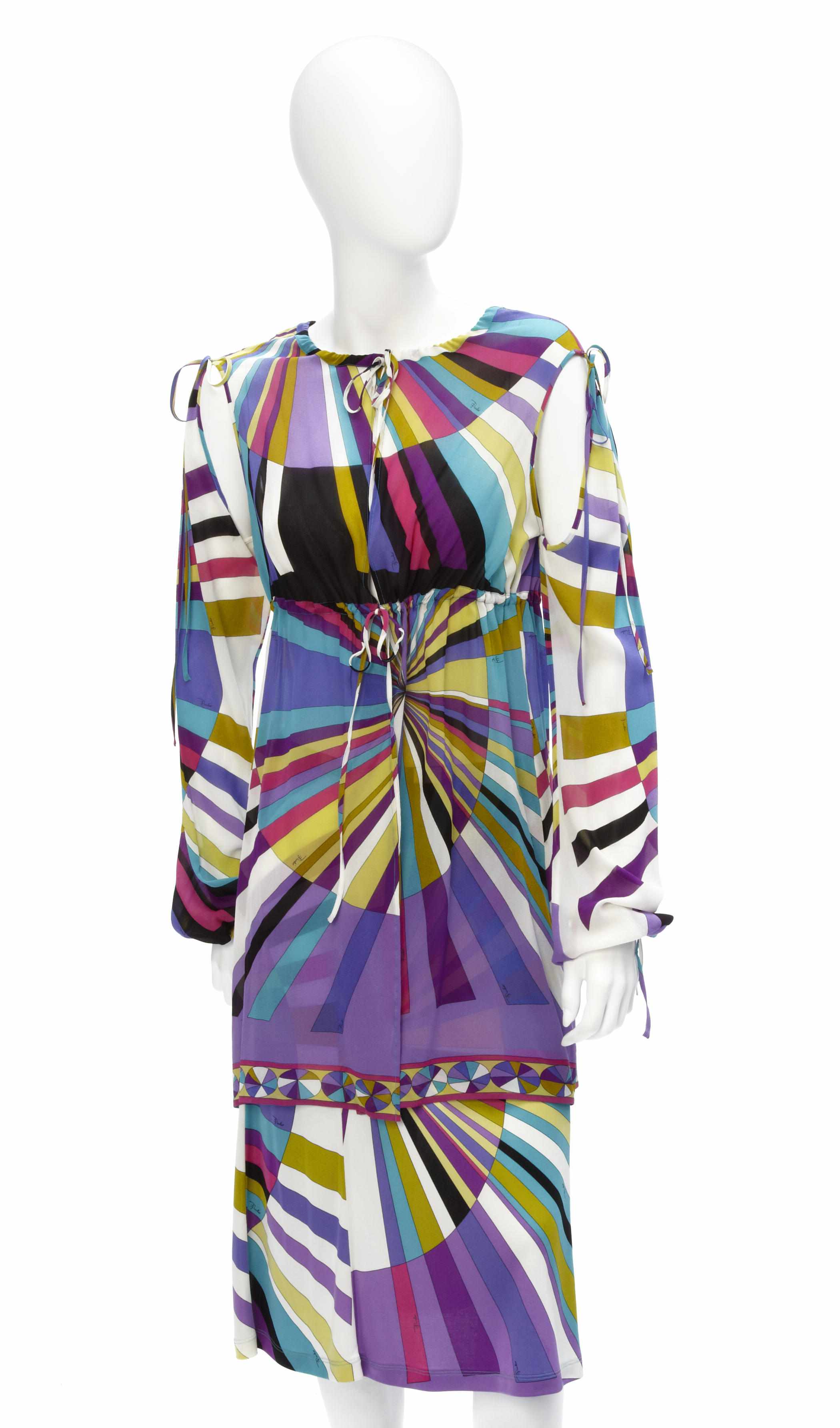 Appraisal: An Emilio Pucci multicolored silk jersey blouse and skirt blouse