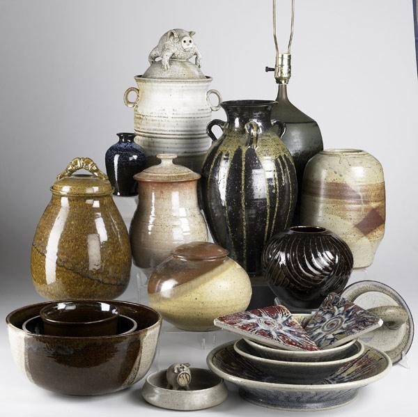 Appraisal: CONTEMPORARY STUDIO POTTERY Nineteen items include pieces by Bennedict Lukbass