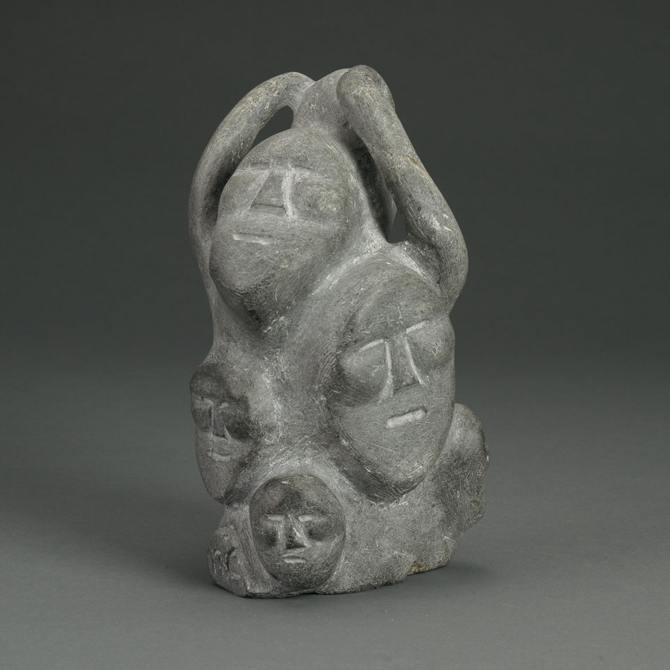 Appraisal: JOHN TIKTAK - E - Rankin Inlet MANY FACES stone